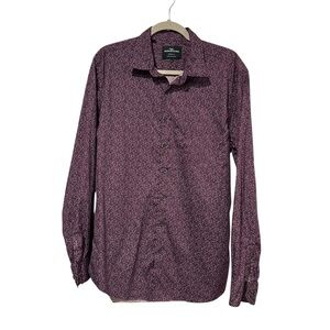 Rodd & Gunn Purple Floral Sports Fit Button Down Shirt Size Large